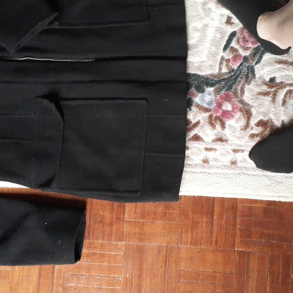 Black Marc New York Wool Fur Coat - Picture 4 of 8